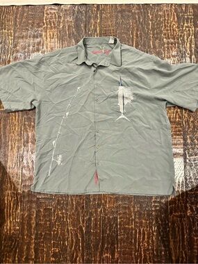 Bamboo Cay Men's Short Sleeve Button-Down Shirt — Olive